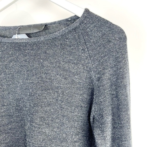 Co PF/15 Grey Cropped Bell-Sleeve Wool Pullover - Picture 4 of 8